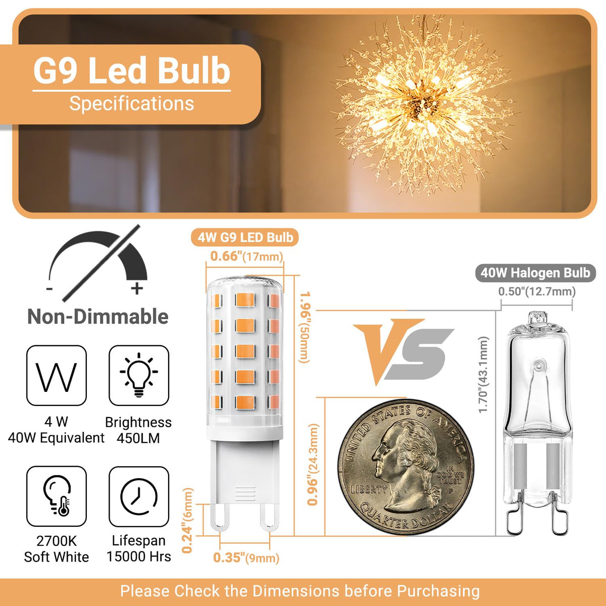 Ceramic fire-resistant base of TJOY G9 bulb for safe installation