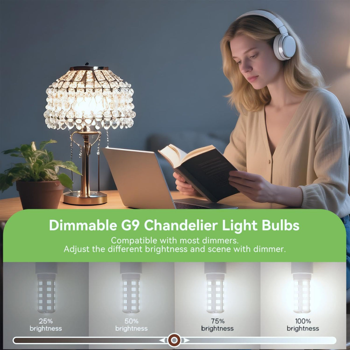 TJOY 40W halogen replacement G9 LED bulb for energy savings.