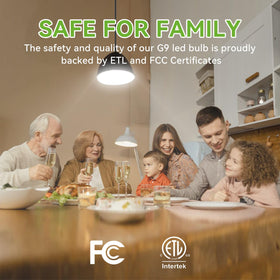 TJOY G9 LED bulb 4W delivers instant brightness with no flicker.