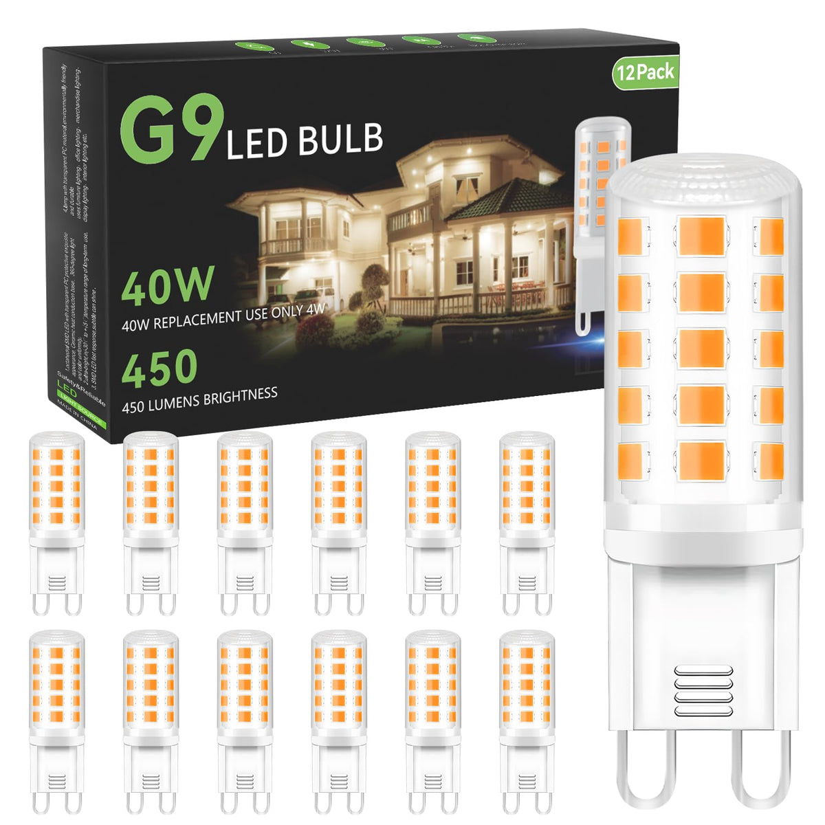 TJOY G9 LED bulb in a chandelier delivering warm ambient glow