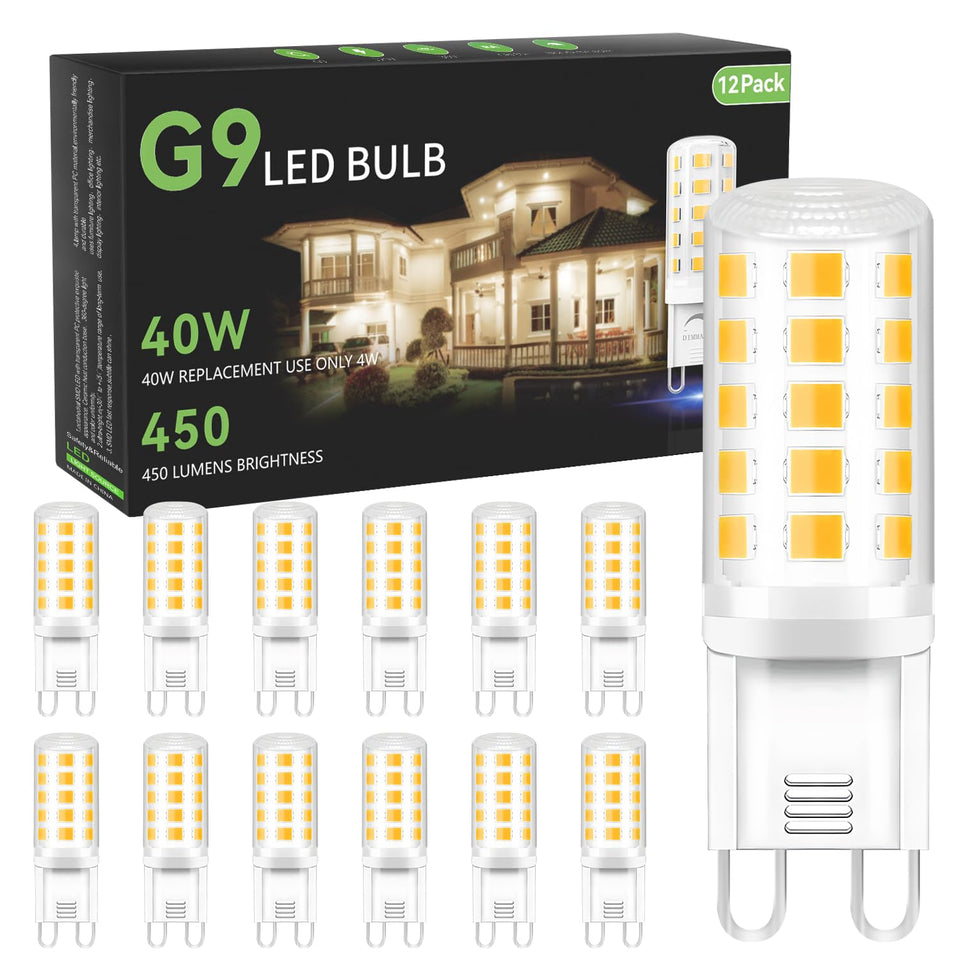 TJOY G9 LED bulb in packaging illustrates easy replacement and energy efficiency.