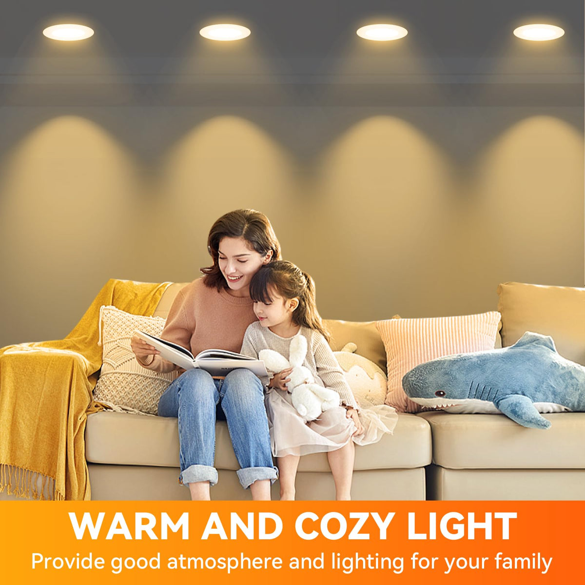 TJOY dimmable BR30 light demonstrates adjustable brightness for ambience.