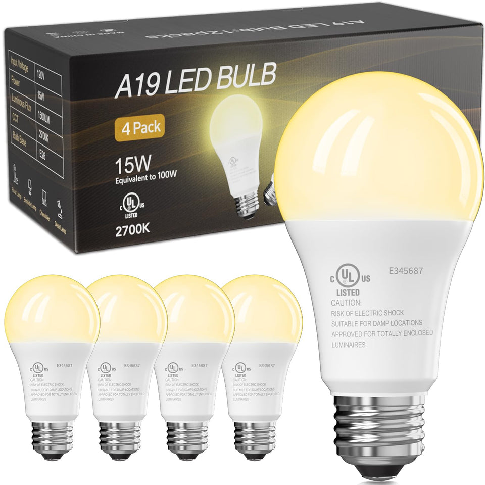 TJOY 100W-equivalent A19 LED bulb in lamp delivers warm light and long lifespan