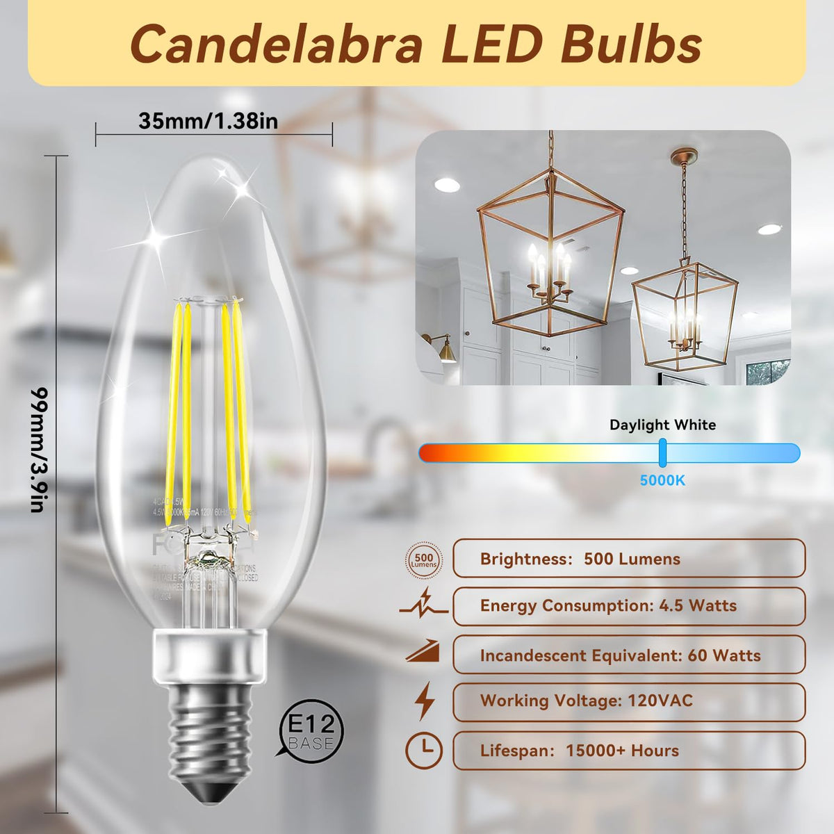 TJOY dimmable B11 LED filaments for adjustable mood lighting