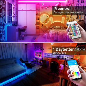 TJOY strip works with Alexa and Google Assistant for hands-free control.