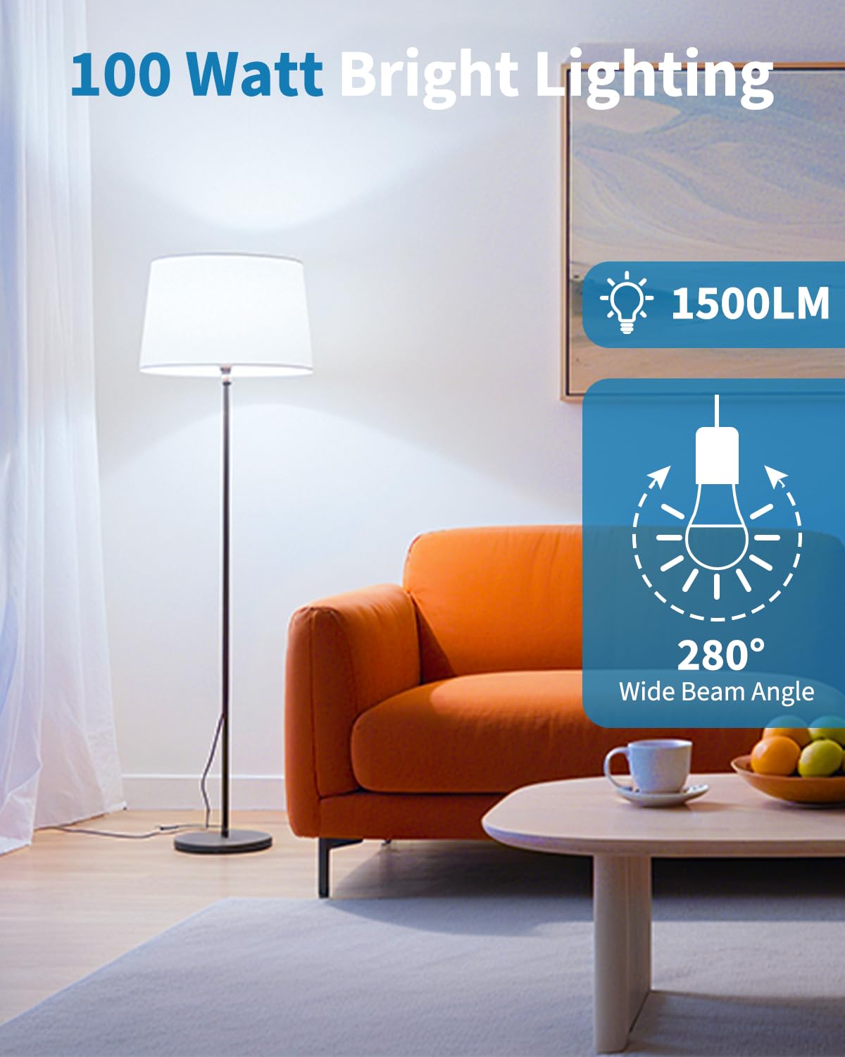 TJOY LED bulbs 5000K daylight close-up showing neutral color rendering.