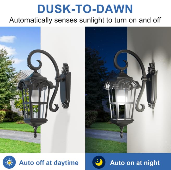 TJOY outdoor LED bulb installed in fixture with 800-lumen output