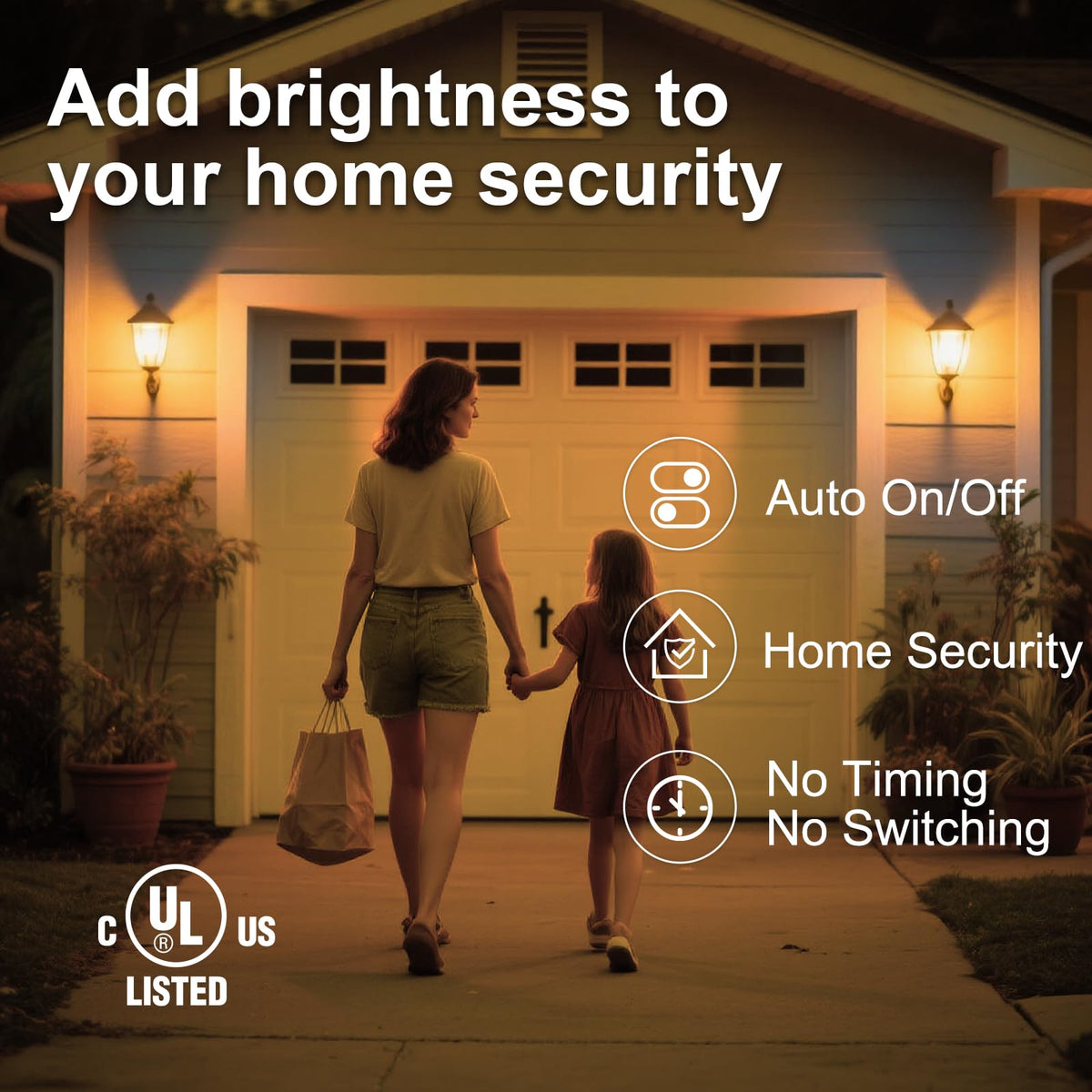 TJOY dusk-to-dawn lighting lights entryways and paths automatically.