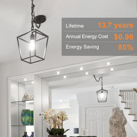 TJOY UL-listed Edison bulb with long life reduces replacements