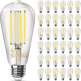 TJOY vintage Edison bulb with clear glass showcasing warm retro glow