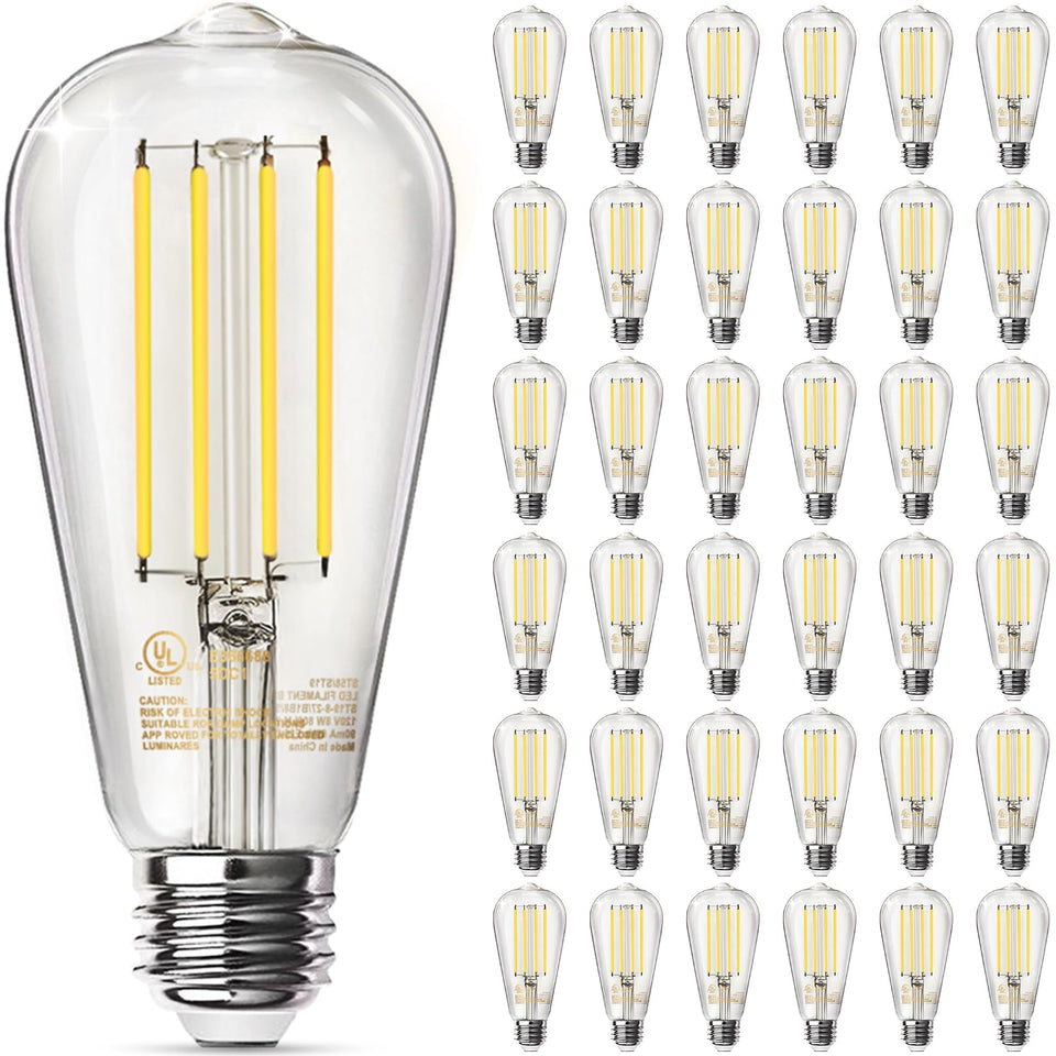 TJOY vintage Edison bulb with clear glass showcasing warm retro glow