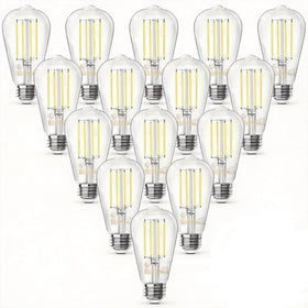 TJOY vintage Edison bulb close-up showing glass filament for warm home aesthetics.