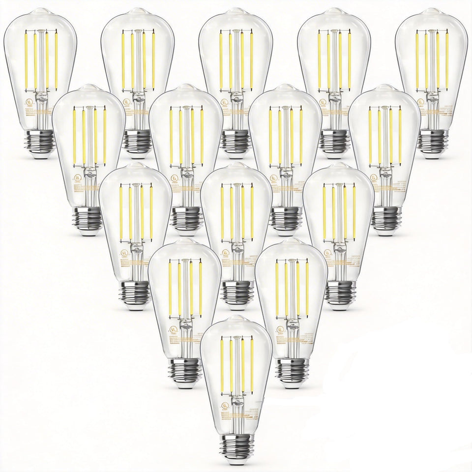TJOY vintage Edison bulb close-up showing glass filament for warm home aesthetics.