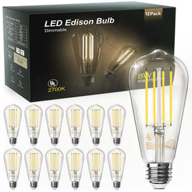TJOY vintage Edison bulb with glass and filament adds classic decor.