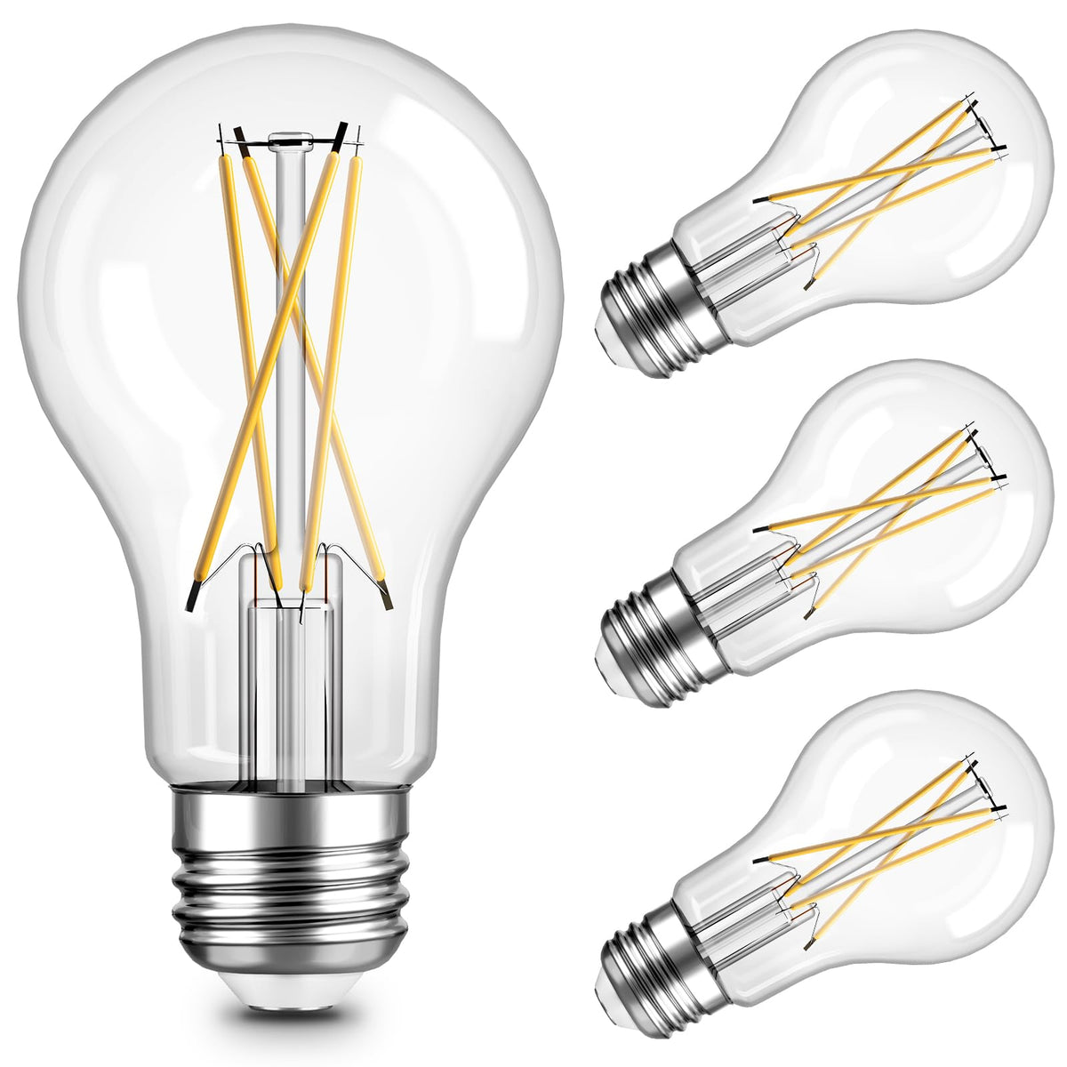 TJOY vintage LED Edison bulb with clear glass filament for decorative lighting.
