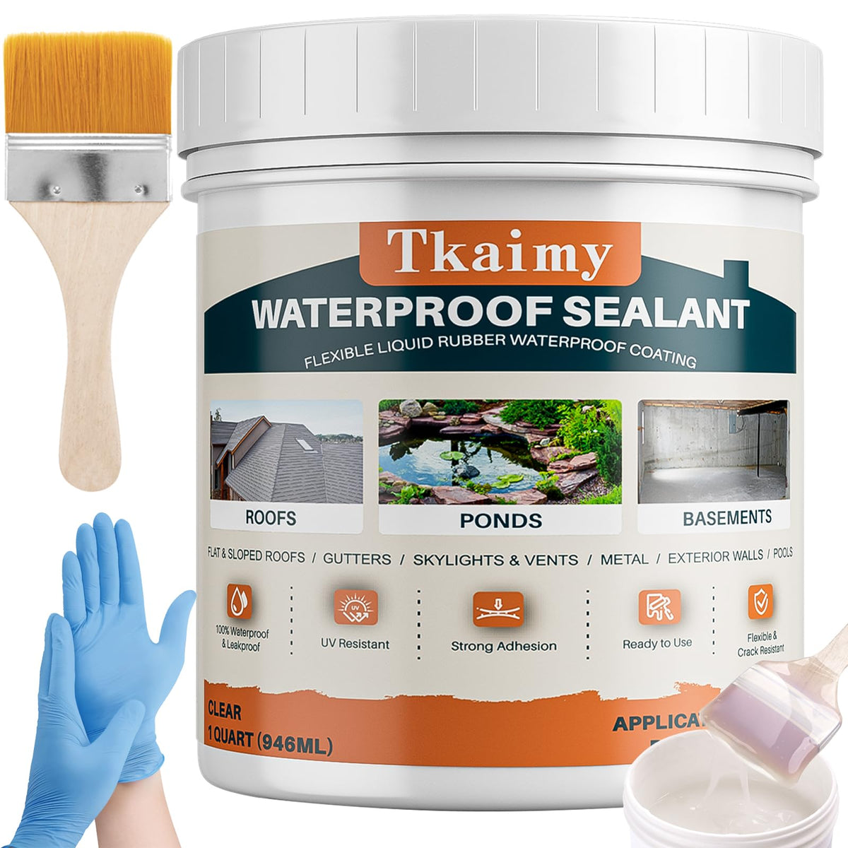 Tkaimy invisible waterproof agent bottle for easy indoor and outdoor sealing