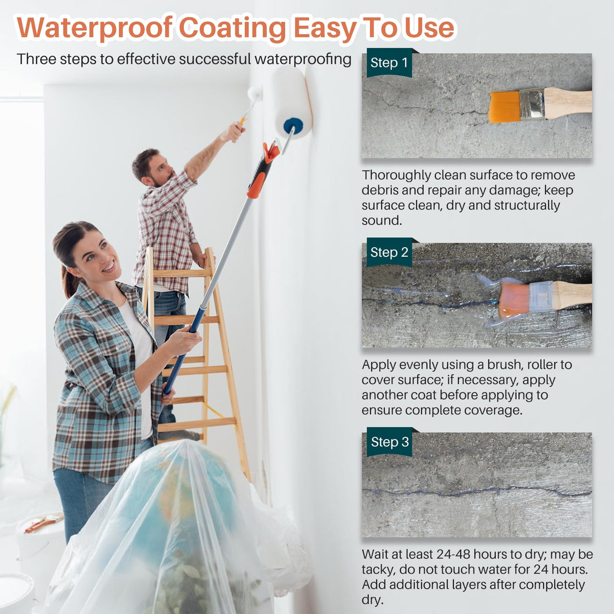 Tkaimy multi-surface sealant demonstrating wide compatibility on concrete, wood, and metal