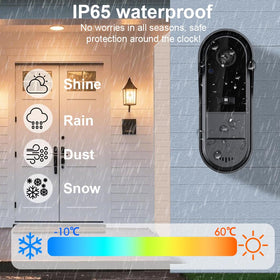 TKMARS 170-degree lens widens coverage for clearer doorstep views.