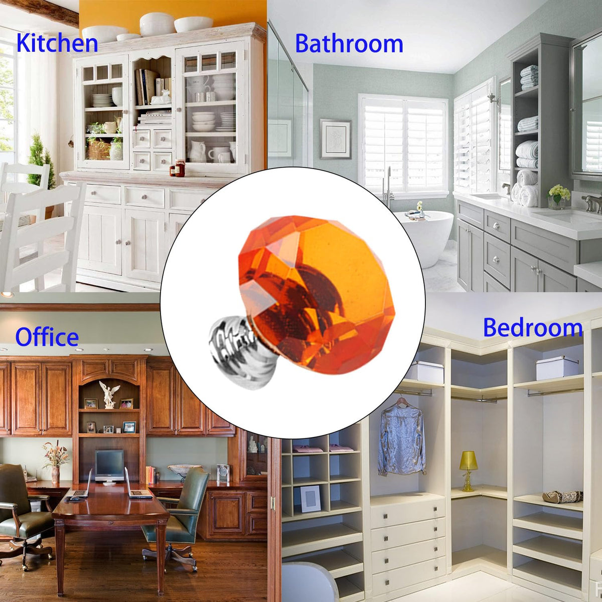 Tkocisa knob on a bathroom cabinet boosts polish and easy grip