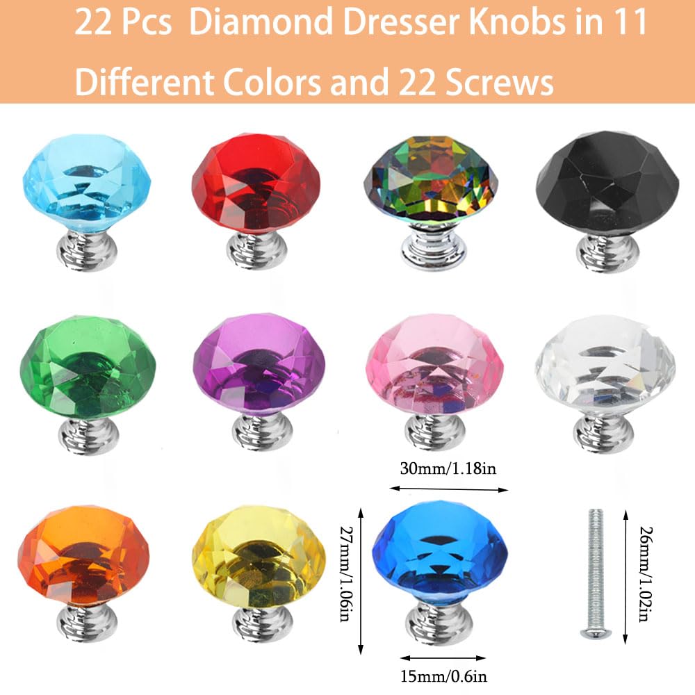 Tkocisa dresser knob in 30mm size enhances closet and furniture with shine