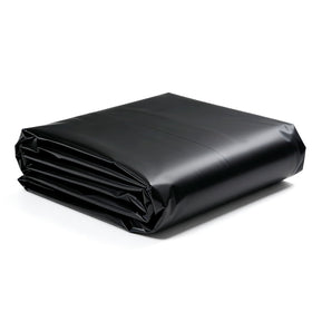 Tldcdte 4mil black plastic sheeting roll used as a weed barrier for outdoor beds