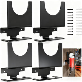 Tlence 4-pack angle grinder holder wall mount showing compact, space-saving storage.