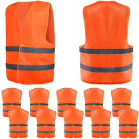 Tlence mesh safety vest with easy touch-fasteners for quick on-off