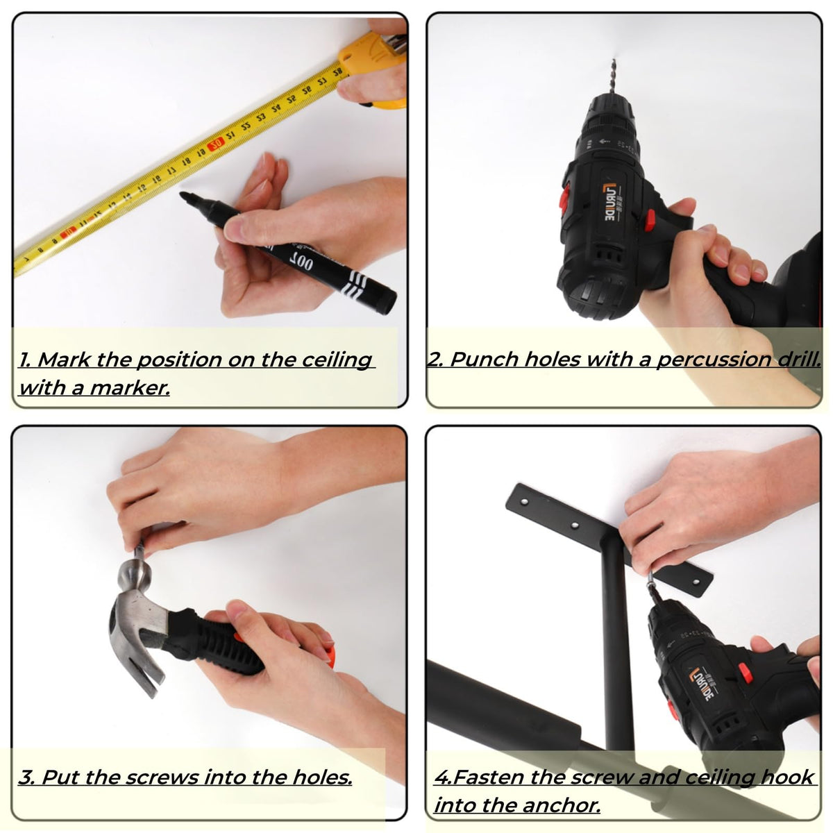 Tlence fishing rod hanger keeps reels accessible and protected.