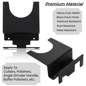 Tlence heavy-duty metal brackets in black finish resist rust and wear.