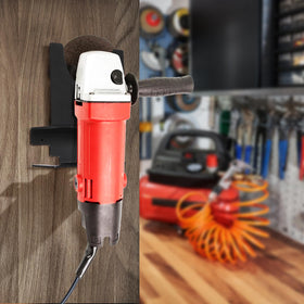 Tlence organized workspace solution keeps grinders ready for use.