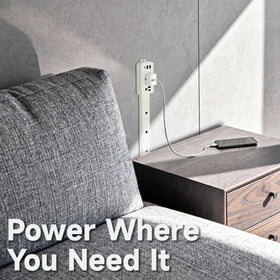 Cord management improves room tidiness with discreet cable routing.