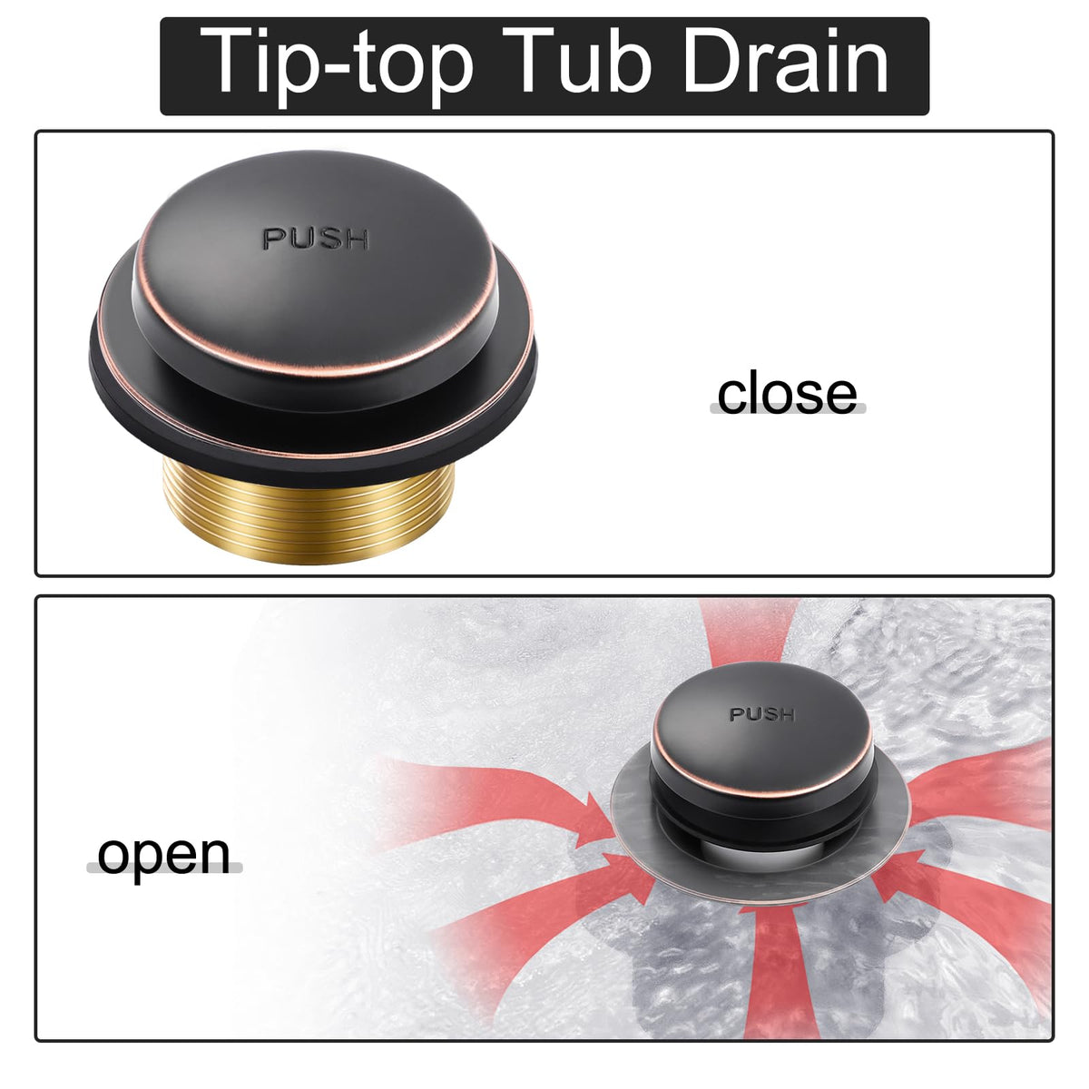 TLOZX brass adapter for compatible tub drains