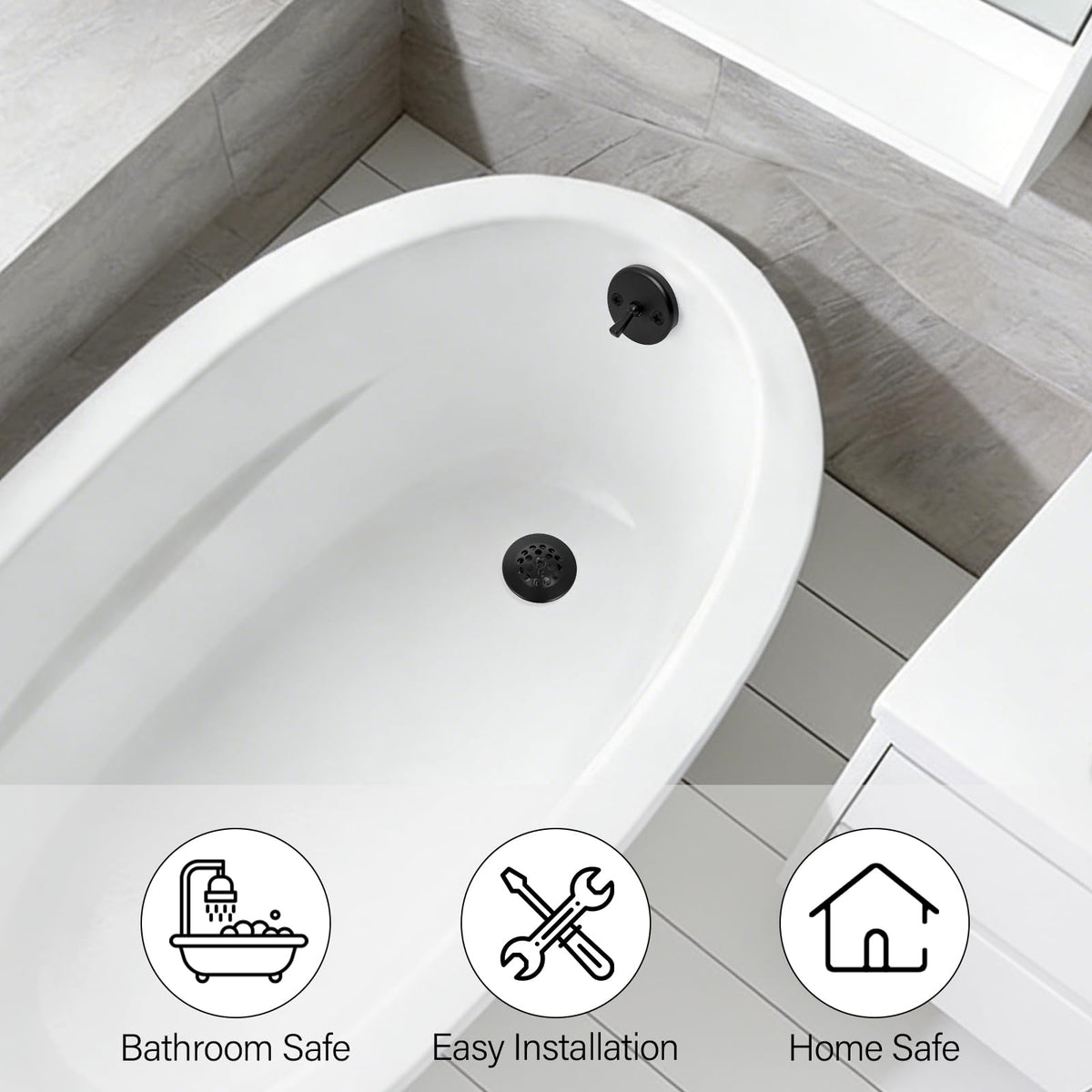 TLOZX installation accessories kit simplifies bathtub drain replacement.