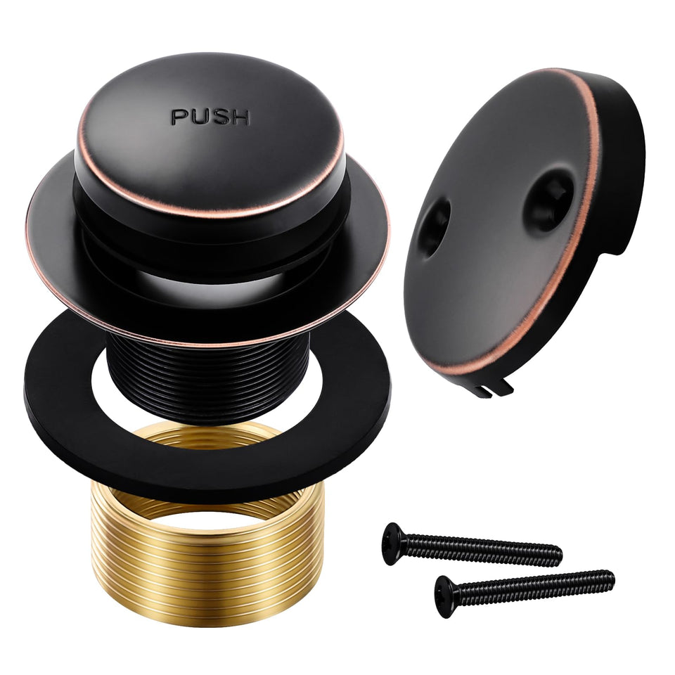 TLOZX oil-rubbed bronze tub drain tiptoe for easy bath drainage