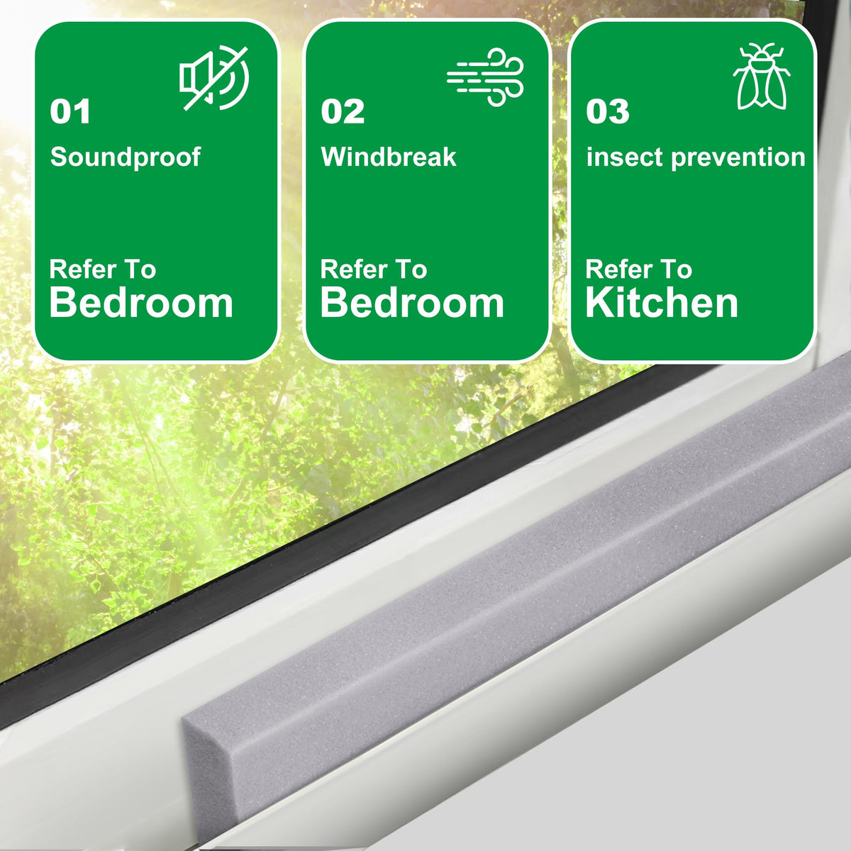 Tlswshsy foam tape enables energy-saving seals around windows to reduce drafts.