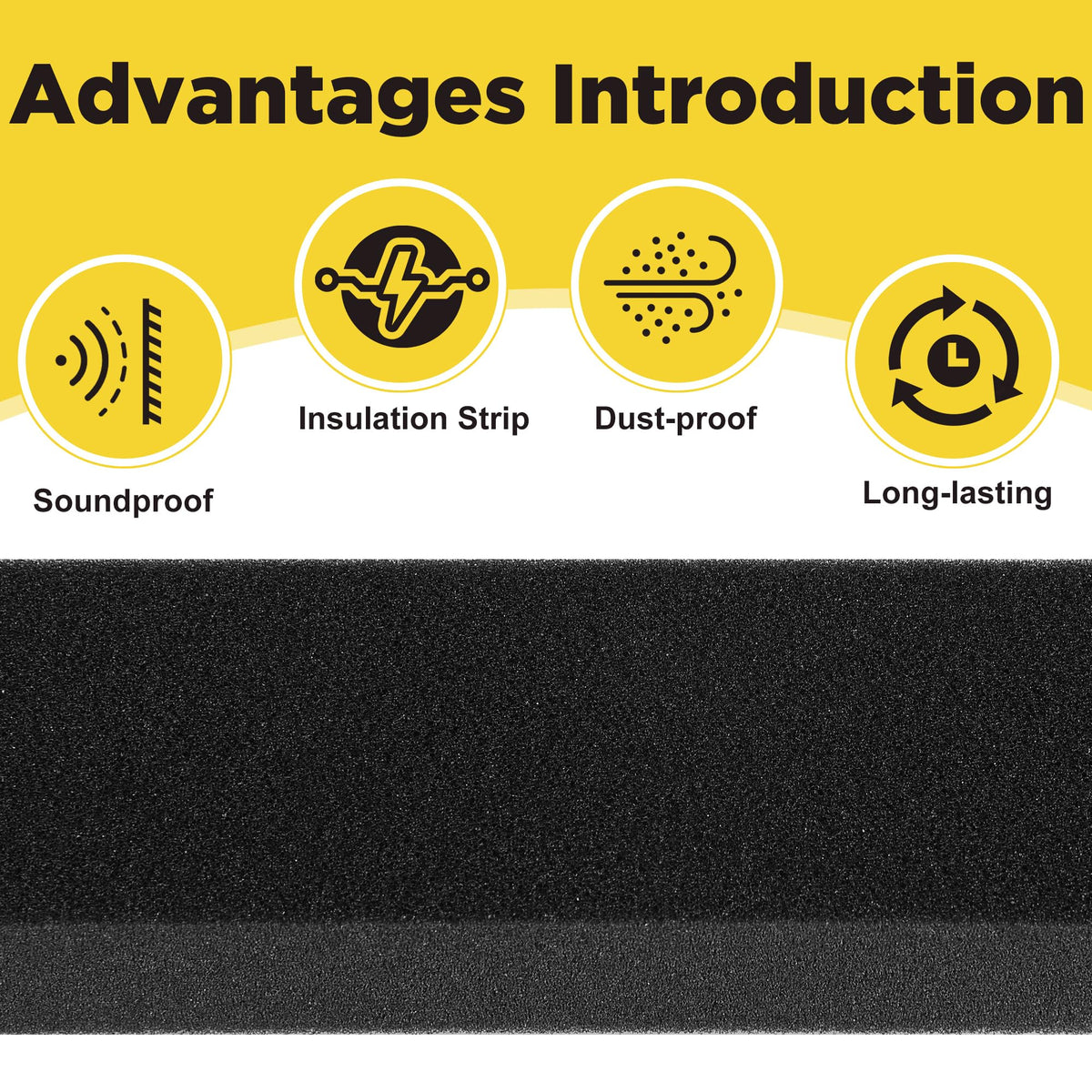 Tlswshsy foam seal strip acts as dust barrier for interiors.