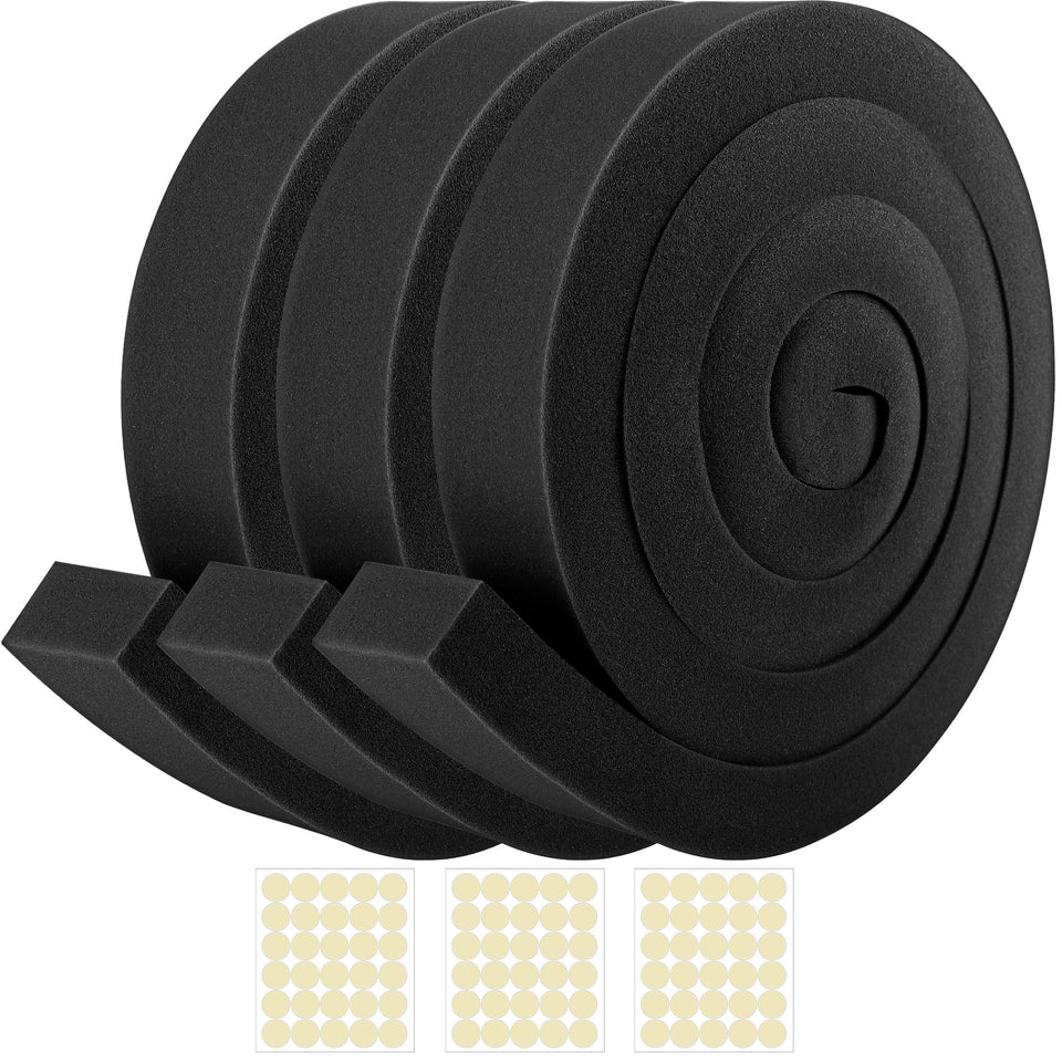 Tlswshsy foam tape packaging shows a 2in x 6.5ft roll ready for door and window sealing.