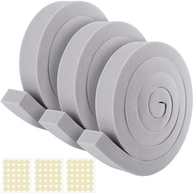 Tlswshsy foam tape close-up showing soft grey insulation for air leaks.