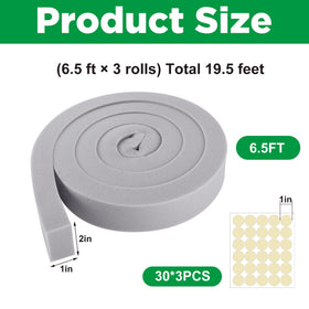 Tlswshsy foam tape 3-pack demonstrates easy application around AC gaps.
