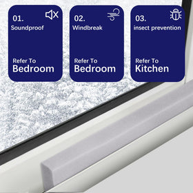Tlswshsy easy-cut foam tape allows quick tailoring to fit your window cavity.