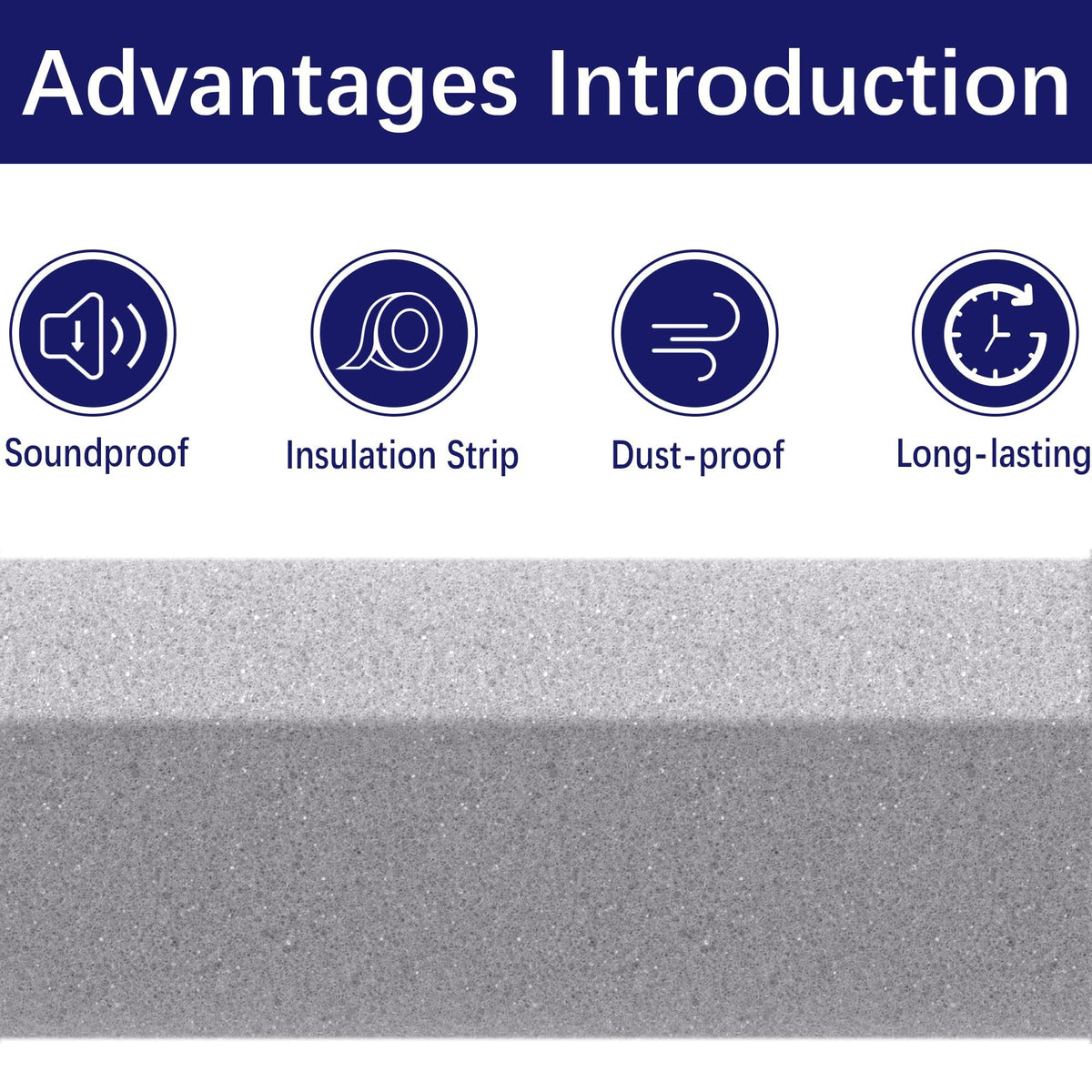 Tlswshsy non-adhesive foam-strip with glue point delivers flexible sealing for uneven gaps.
