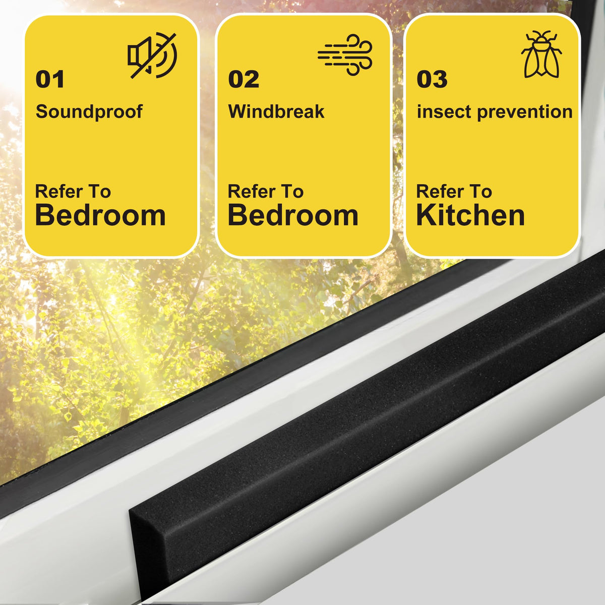 Tlswshsy weather strip seals doors and windows for energy saving.