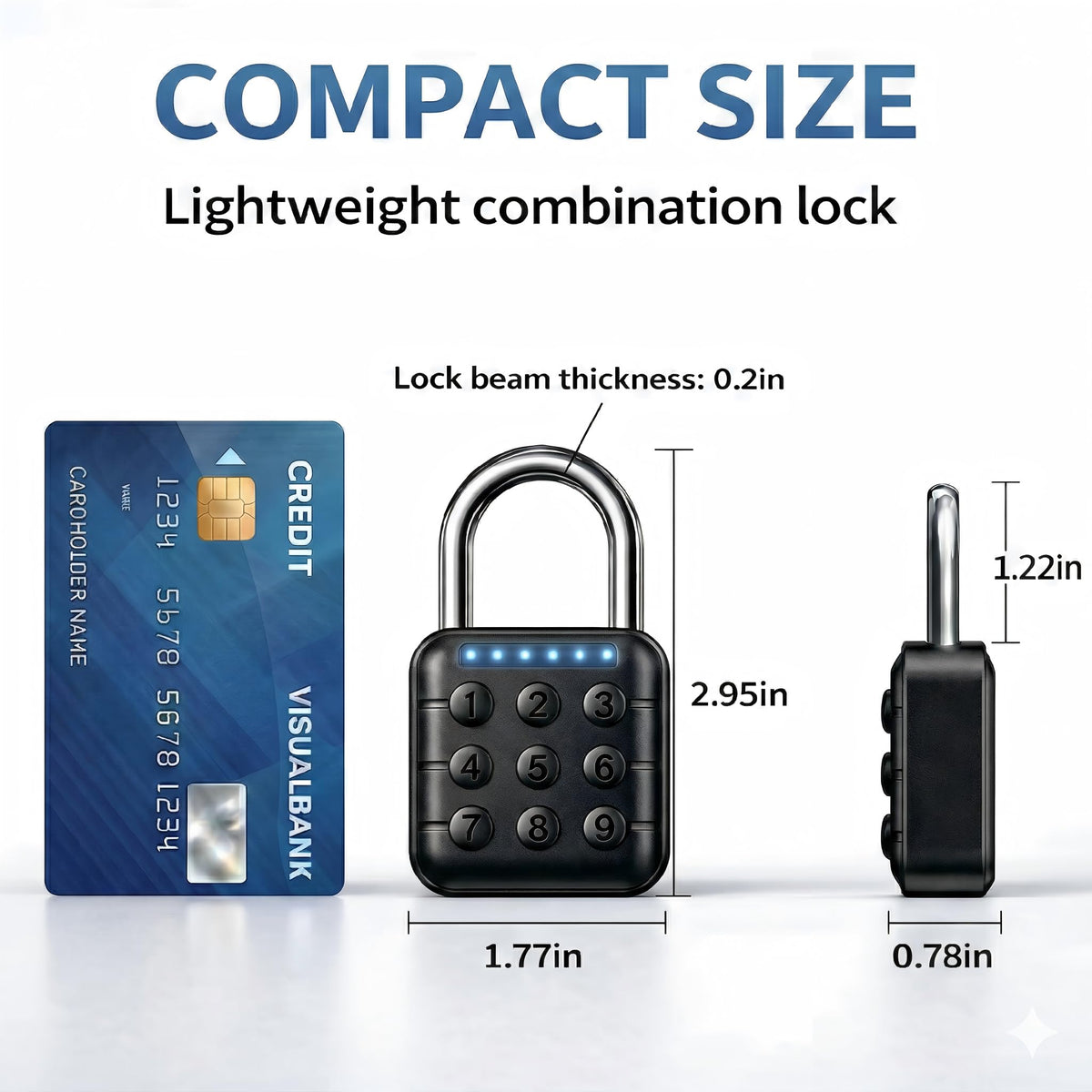 TLYITU IP67 waterproof padlock ready for outdoor use in rain.