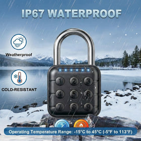 TLYITU digital padlock with 6-digit code supports shared access.