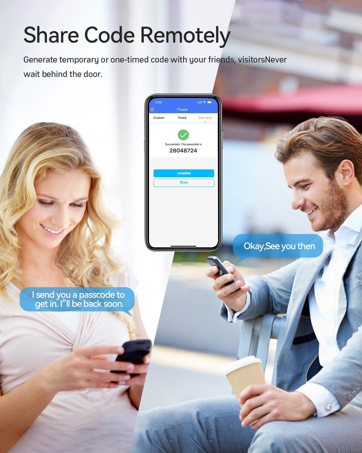 TMEZON Smart Door Lock anti-lock mode for privacy