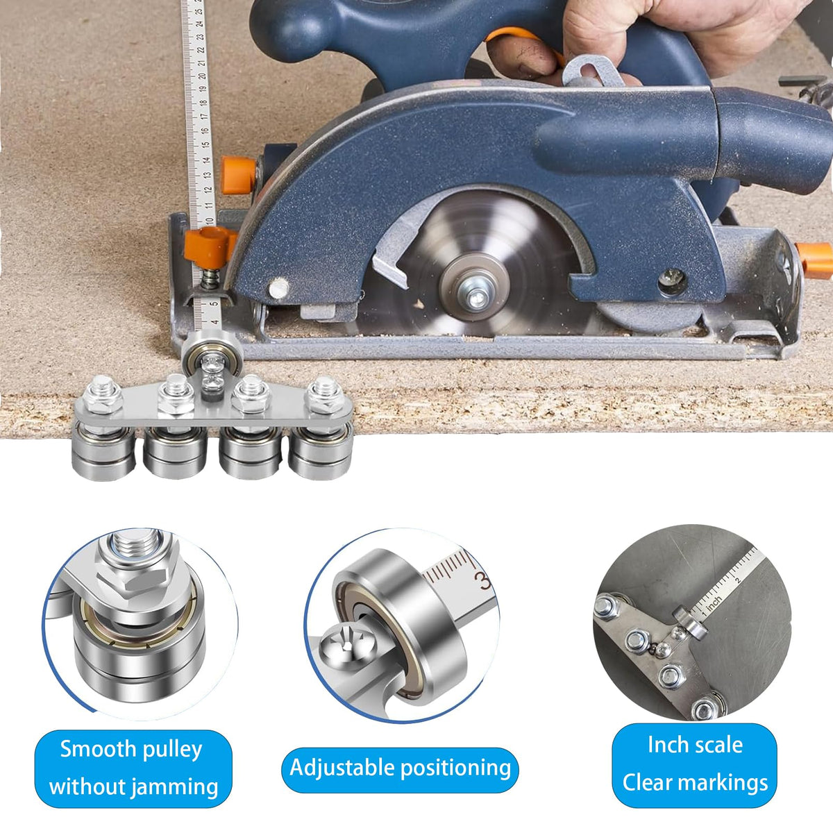 TMFNX adjustable guide rail simplifies setup for different saw models