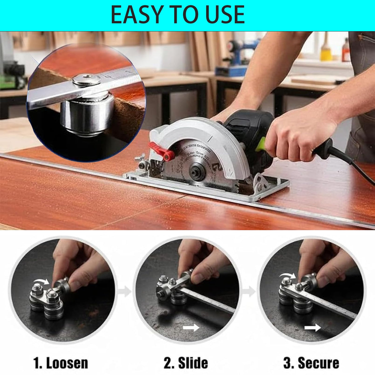 TMFNX stainless steel rip cut guide ensures durable, accurate cuts