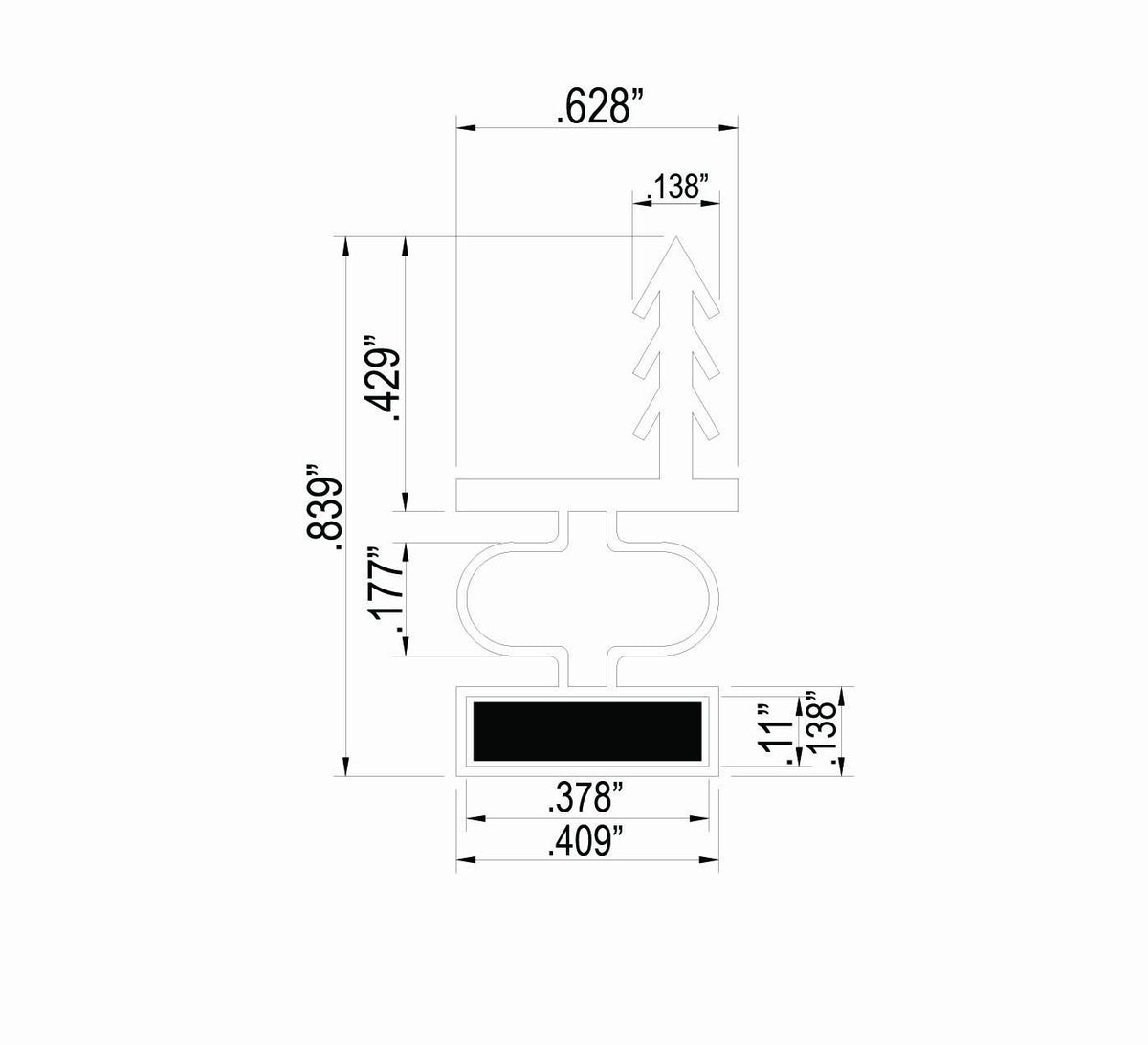 TMH 36-inch magnet piece complements the magnetic kerf seal kit.