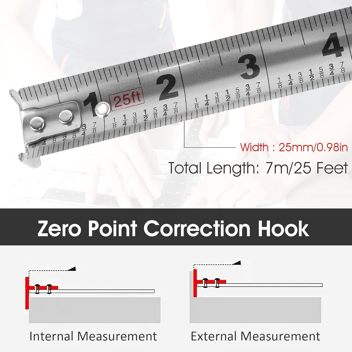 TMWEFUSC Inside-outside hook reference improves measurement accuracy.