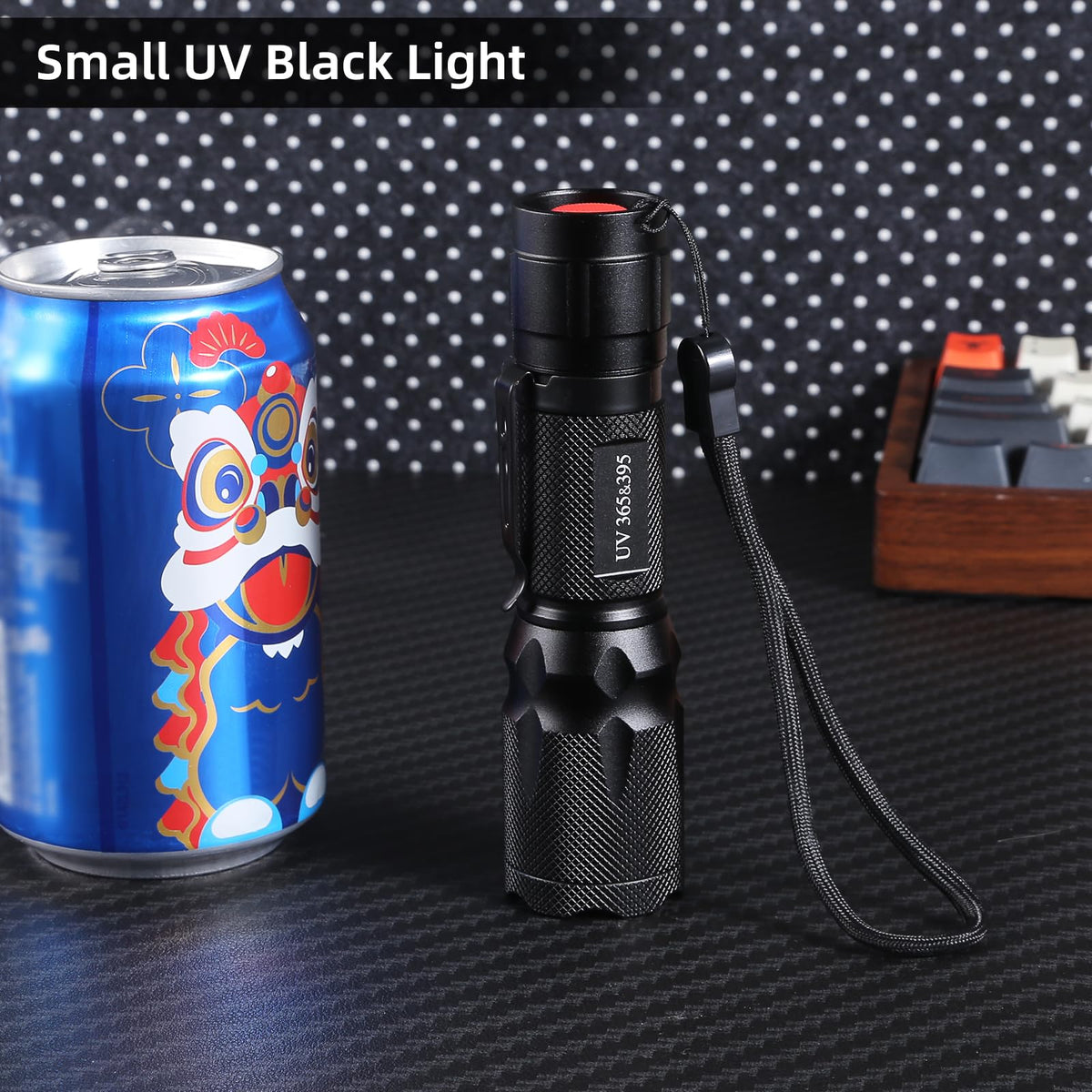 TNATRA compact portable UV flashlight for travel.